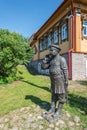 The sculpture of the policeman 24.06.2018 in the city of Ples, I